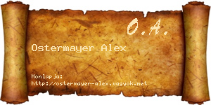 Ostermayer Alex névjegykártya
